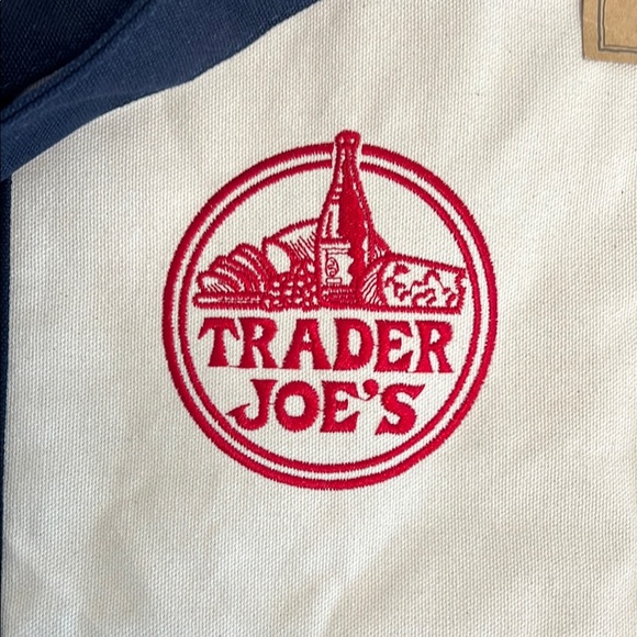 Trader Joe's Canvas Tote Bag - Navy and White ♻️ - Picture 3 of 8